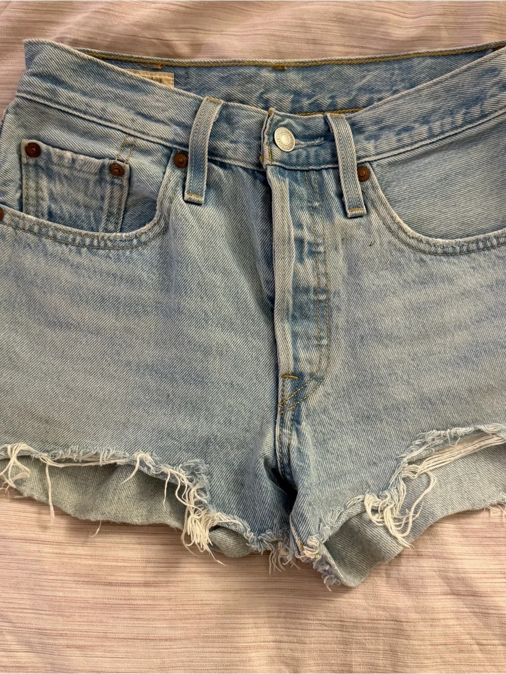 Levi's Light Blue Denim Cutoff Shorts